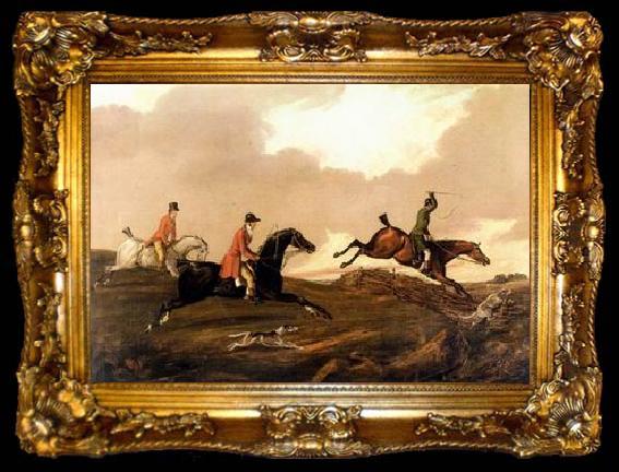 framed  unknow artist Classical hunting fox, Equestrian and Beautiful Horses, 051., ta009-2